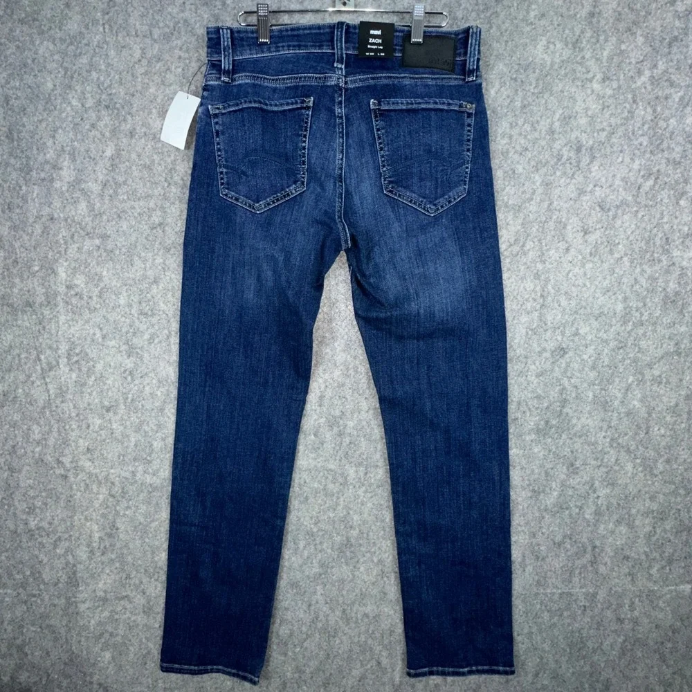 Mavi Jeans Men 30x32 Dark Seattle Zach Straight Leg Stretch Denim M0045384160